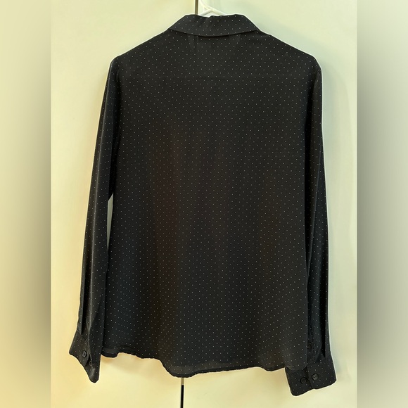 Sanctuary Silk blouse, black white dots, medium - Picture 5 of 6
